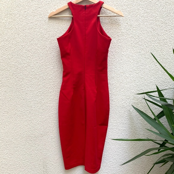 Red Zara Racerback Pencil Dress - Picture 3 of 8